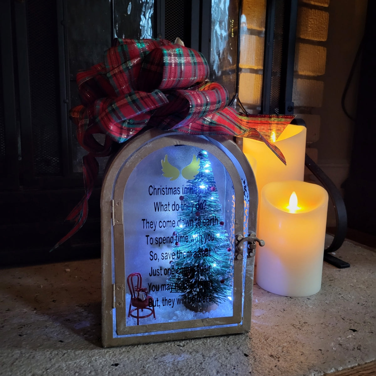 Beach-inspired lantern with sand, shells, and starfish, Jersey Shore home decor