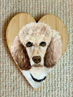 Custom hand-painted pet portrait keepsake, personalized pet memorial gift