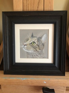 Custom hand-painted pet portrait keepsake, personalized pet memorial gift