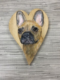 Custom hand-painted pet portrait keepsake, personalized pet memorial gift