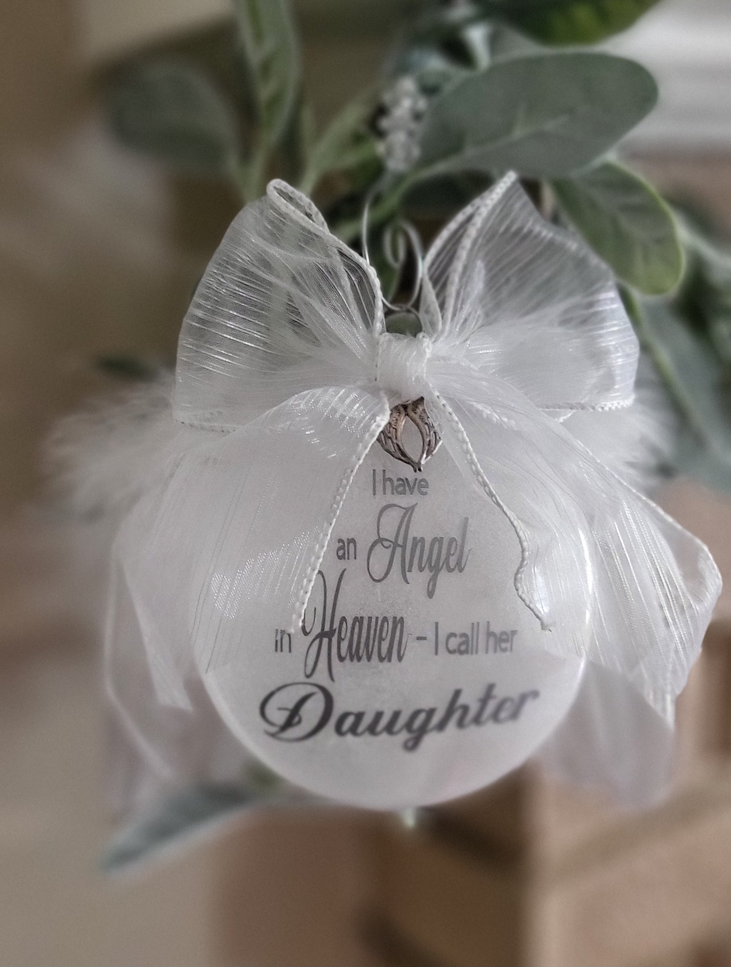 Personalized angel memorial ornament, Jersey Shore sympathy keepsake