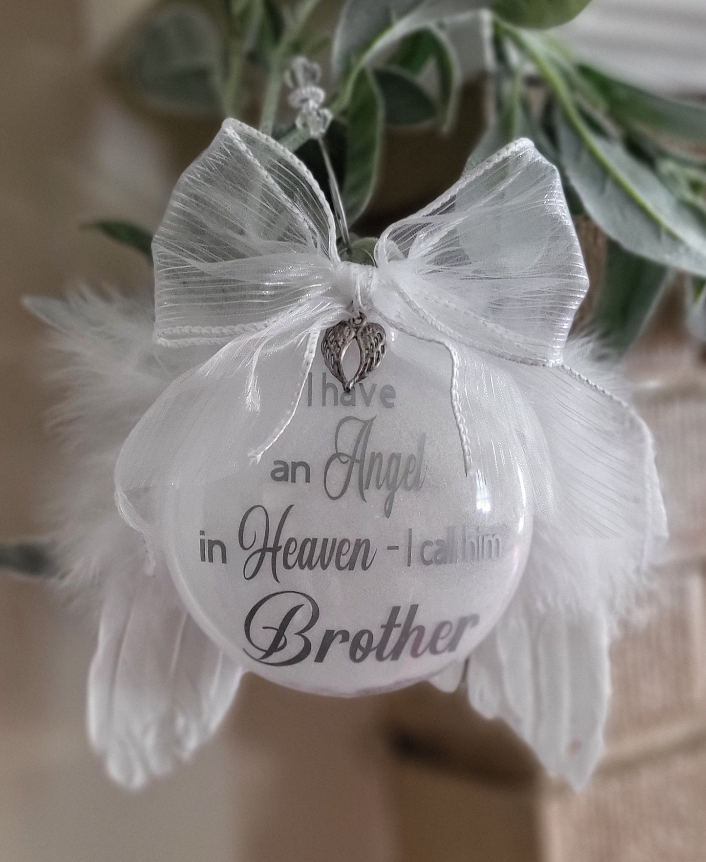 Personalized angel memorial ornament, Jersey Shore sympathy keepsake